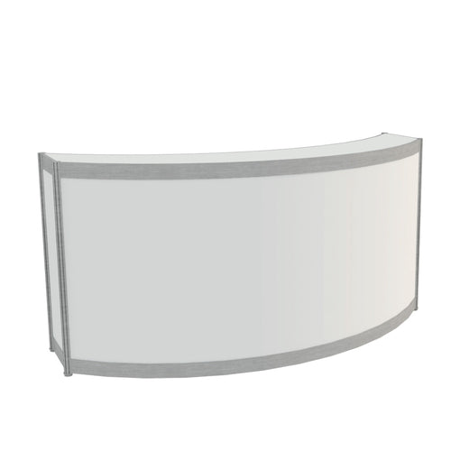 White Curved Counter