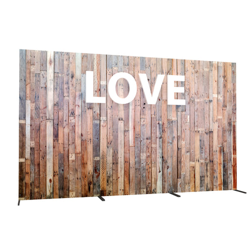 Rustic Timber Wall with LOVE Letters